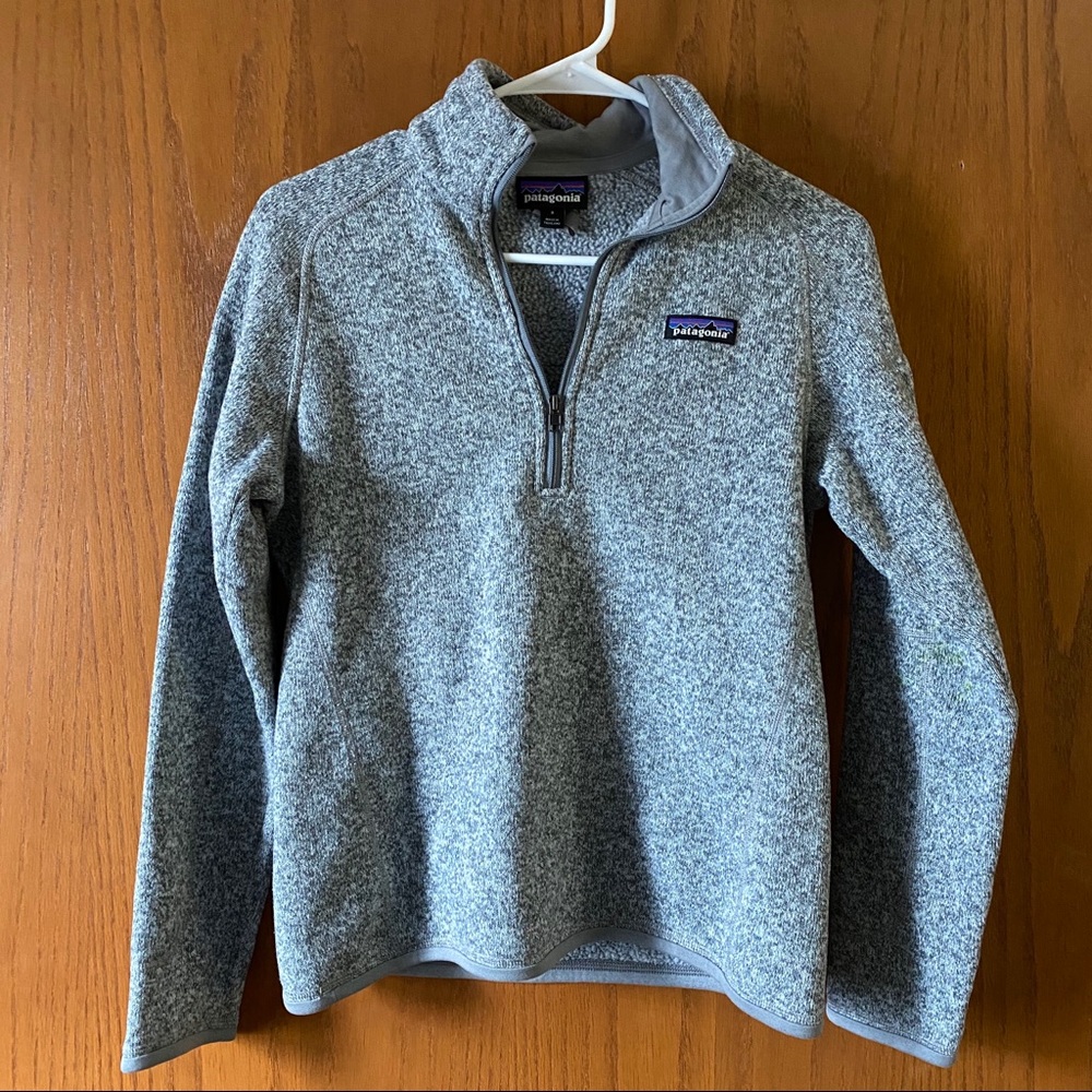 Patagonia Gray Quarter-Zip Women's Sweater